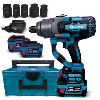 Chave de Impacto 168V 3000N.m 1500W Motor Sem Escova - Kit com 2 Baterias e Maleta em Oferta na Shopee