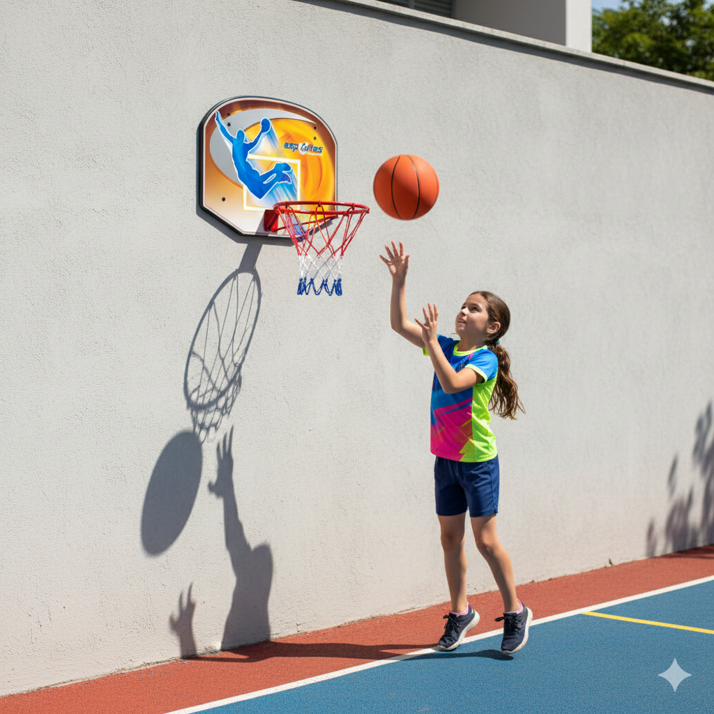 Tabela de Basquete Infantil Completa com Rede | Esporte e Diversão – Bola e Bomba Opcionais