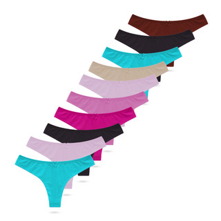 Kit 10, 5 Calcinha Fio Duplo em Microfibra Forro 100% Algodão Premium Conforto Feminina Sensual