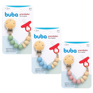 Prendedor De Chupeta Para Bebê Buba Silicone Bambu | Prendedor De Chupeta Infantil | Recem Nascido em Oferta na Shopee