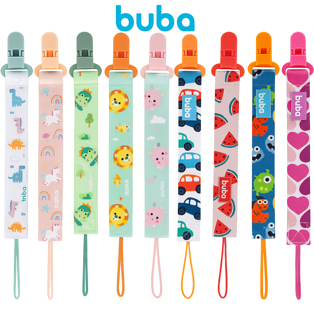 Prendedor De Chupeta Para Bebê Buba | Clip Com Trava | Prendedor De Chupeta Infantil | Recem Nascido