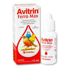 Avitrin Ferro Max Coveli 15ml - Suplemento de Ferro Para Aves e Pássaros