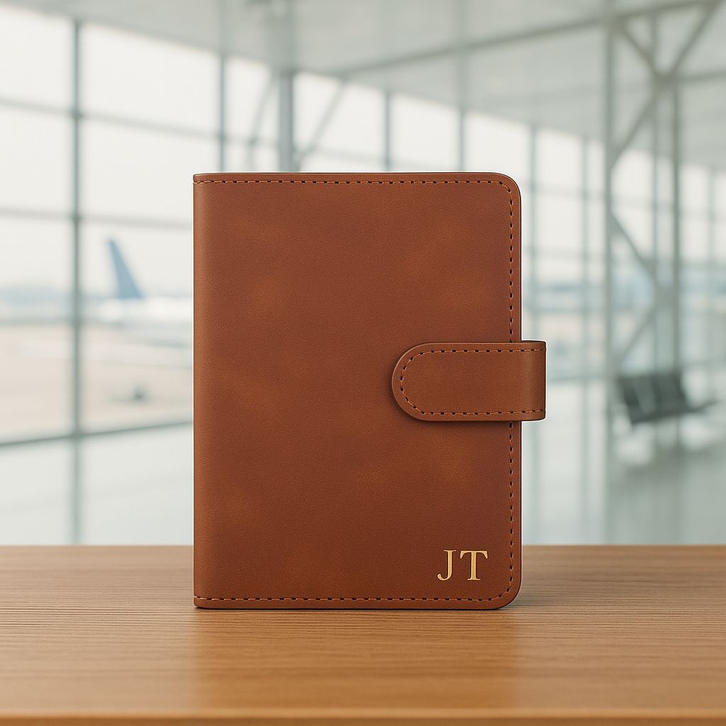 Imagem Porta-passaporte em Couro Sintético gravado com seu nome ou inicial