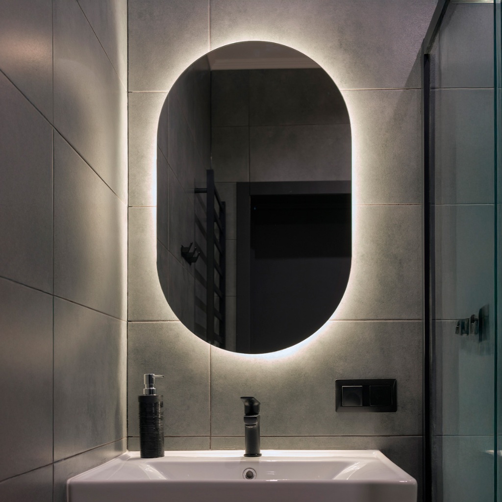 Espelho Led Decorativo para Parede Quarto Sala Banheiro 55x75cm Espelho de Led Orgânico em Oferta na Shopee