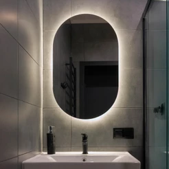 Espelho Led Decorativo para Parede Quarto Sala Banheiro 55x75cm Espelho de Led Orgânico