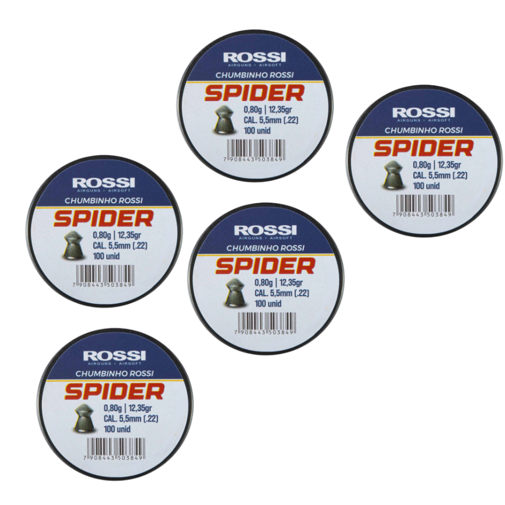 Chumbinho Rossi Premium Spider 5,5mm 500 unidades em Oferta na Shopee