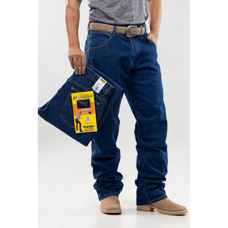 Calça country wangler montaria rodeio masculina jeans grossa