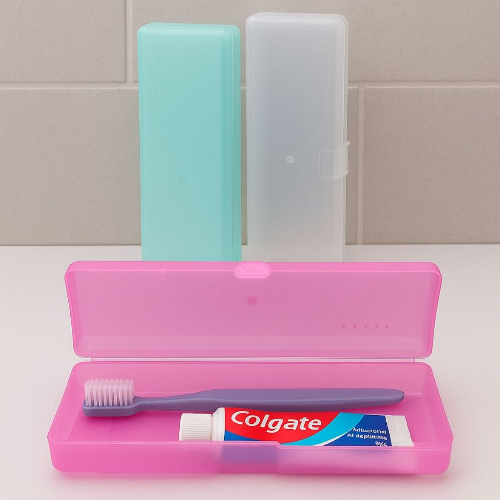 Estojo Multiuso Transparente Cores Sortidas | Porta Escova, Talher ou Material Escolar - Landh's em Oferta na Shopee