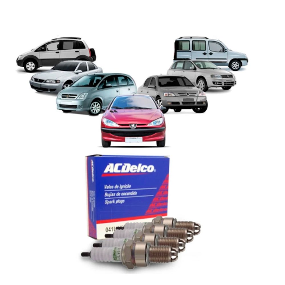 Jogo 4 Velas De Ignição Meriva 16v Megane Idea Stilo 206 306 Marea Brava Corsa Vectra 041LK6XF ACDelco em Oferta na Shopee