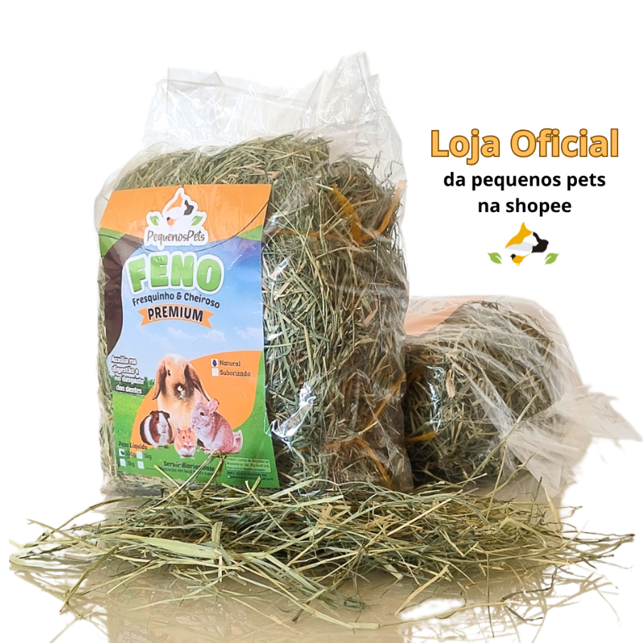 2kg Feno Pequenos Pets para Coelho, Porquinho da índia e Roedores