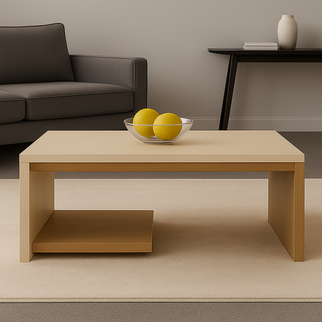 Mesa de Centro Kiara com Revisteiro Prateleira Decorativa Moderna Para Sala de Estar em Oferta na Shopee