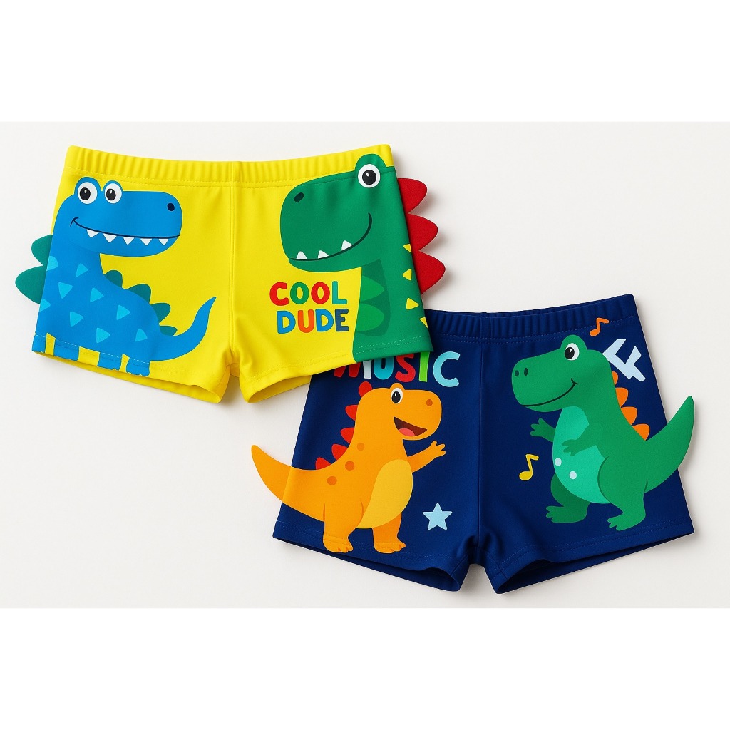 Kit com 2 Sungas Boxer Infantil Estampa Proteção Solar Praia Ou Natação