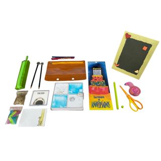 KIT ESCOLAR COMPLETO AGENDA LAPIS TESOURA CLIP DUREX ESTOJO BORRACHA em Oferta na Shopee