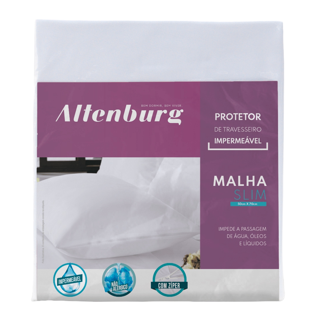 Capa Protetora De Travesseiro Altenburg Impermeável Antialérgico Com Zíper em Oferta na Shopee