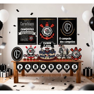 Kit Decoração Festa em Casa C0rinthi@ns em Oferta na Shopee