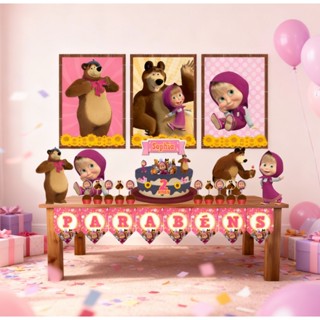 Kit Decoração Festa em Casa Masha e o Urso em Oferta na Shopee