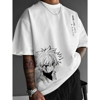 Camisa camiseta básica streetwear "Killua Zoldyck hunterxhunter" em Oferta na Shopee