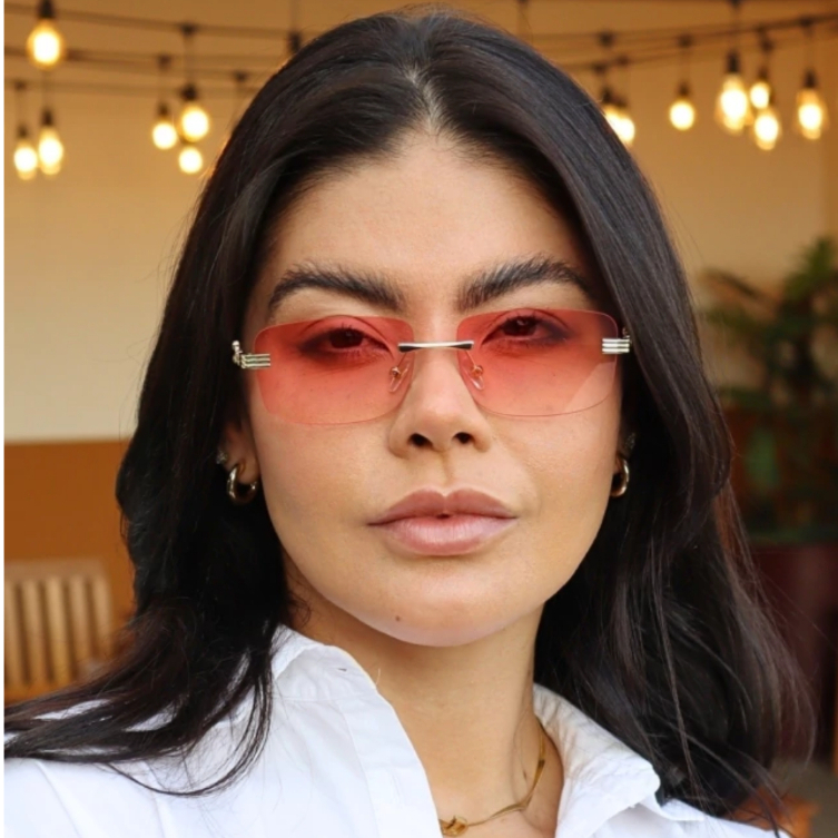 Oculos de Sol Retangular Premium Blogueira Influencer Zanolini Tendencia uv400 Masculino Feminino