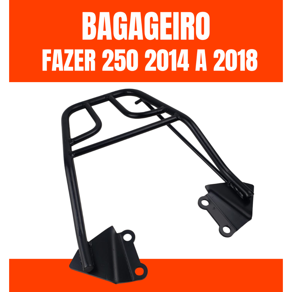 Bagageiro Moto Fazer 250 2014 A 2018 Reforçado Antiferrugem