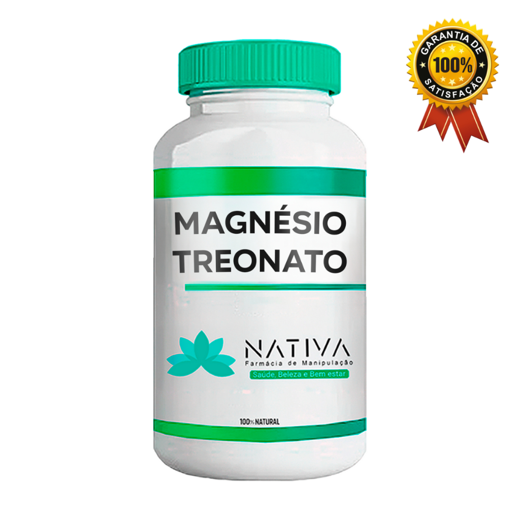 Magnésio L-Treonato 300mg 120 Cápsulas Suplemento Natural