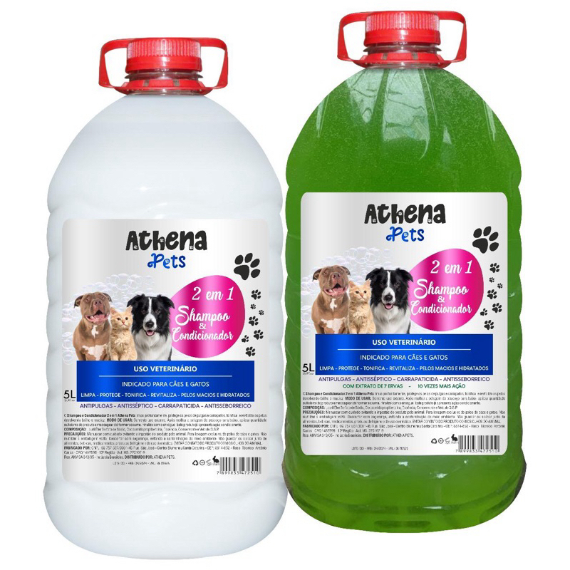 Shampoo com Condicionador Para Pet Cachorros Gatos 5Lt 2 Em1 7 Ervas Linha Pet-Shop Profissional em Oferta na Shopee
