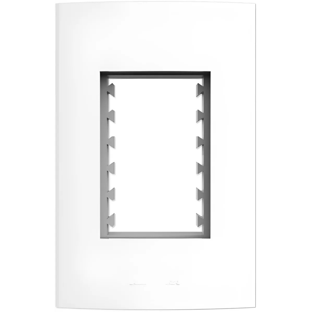 Placa Espelho 4x2 com Suporte 3 Módulos Branco Alumbra Inova Pro