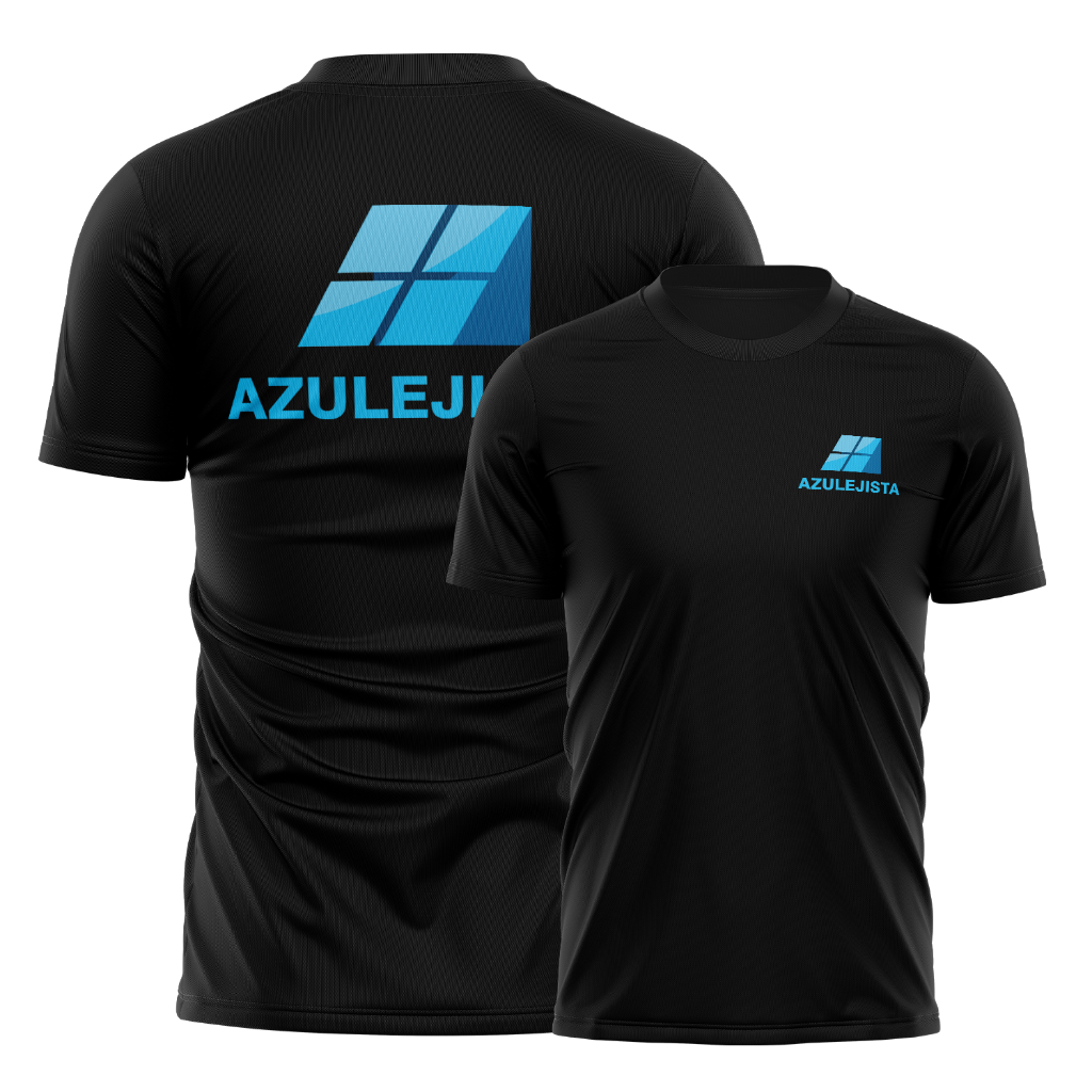 Camiseta Uniforme Azulejista Profissional Dry Fit Confortável para Trabalho e Construção