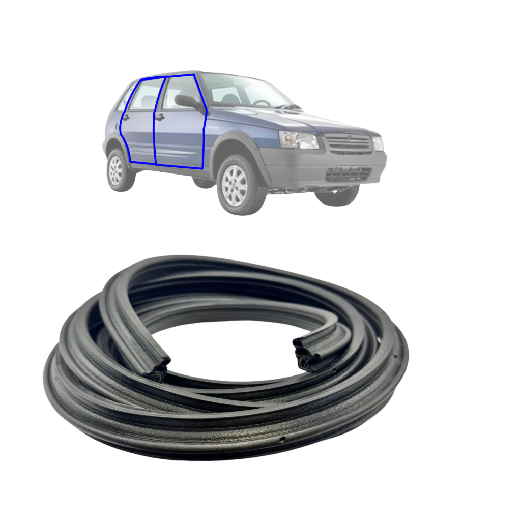 Borracha Guarnição Porta lateral do Fiat Uno 1988 a 2013 em Oferta na Shopee