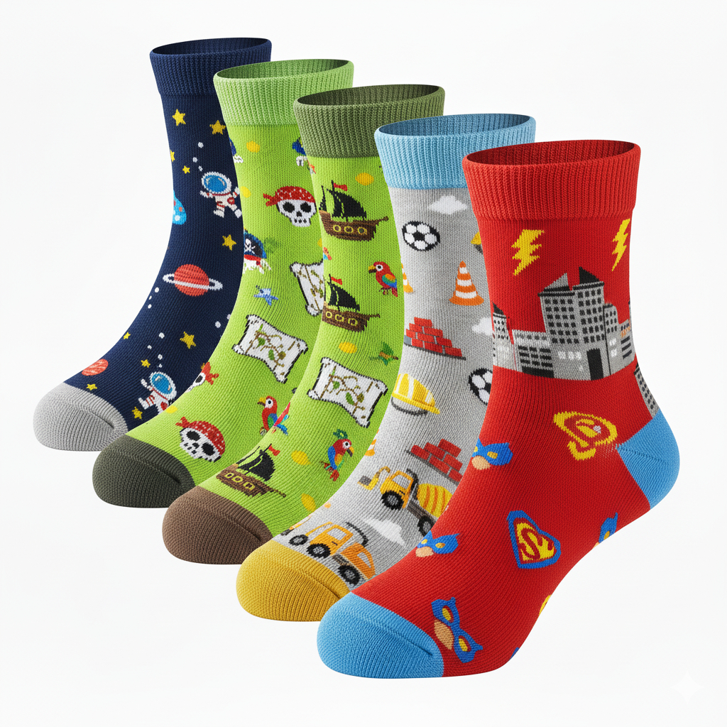 Meias Infantis Cano Médio Infantil Estampada Menino ou Menina 0 até 12 Anos Resistente Escolar 3, 6, 9 ou 12 Pares em Oferta na Shopee