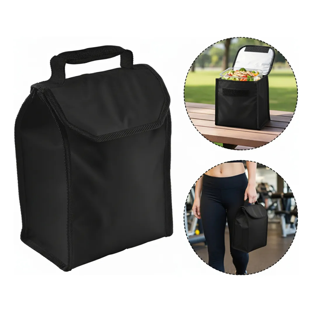 Lancheira Bolsa Térmica 4,2 Litros Soprano Preta – Conserva Alimentos Bebidas