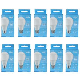 Kit 10 Lâmpadas Elgin Led 9w Bulbo E27 em Oferta na Shopee
