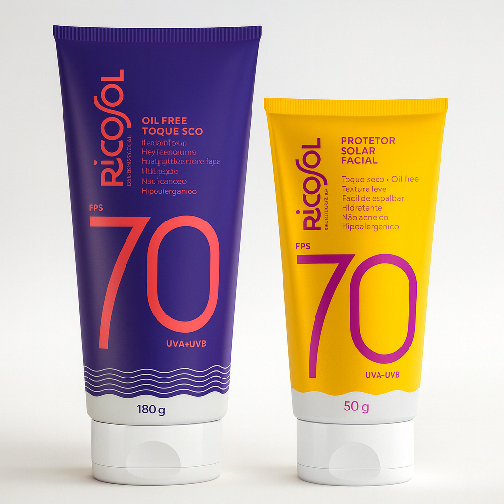 Ricosol Kit Protetor Solar FPS 70 - Corpo e Rosto