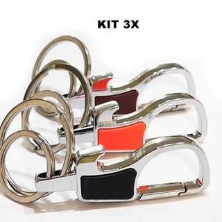 Kit 3 X Chaveiro Mosquetão Vip Resistente Com Abridor Modelo 6601 em Oferta na Shopee