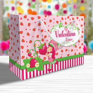 Sacolinhas Personalizadas Festa Moranguinho (20x14x6cm) Lembrancinha em Oferta na Shopee
