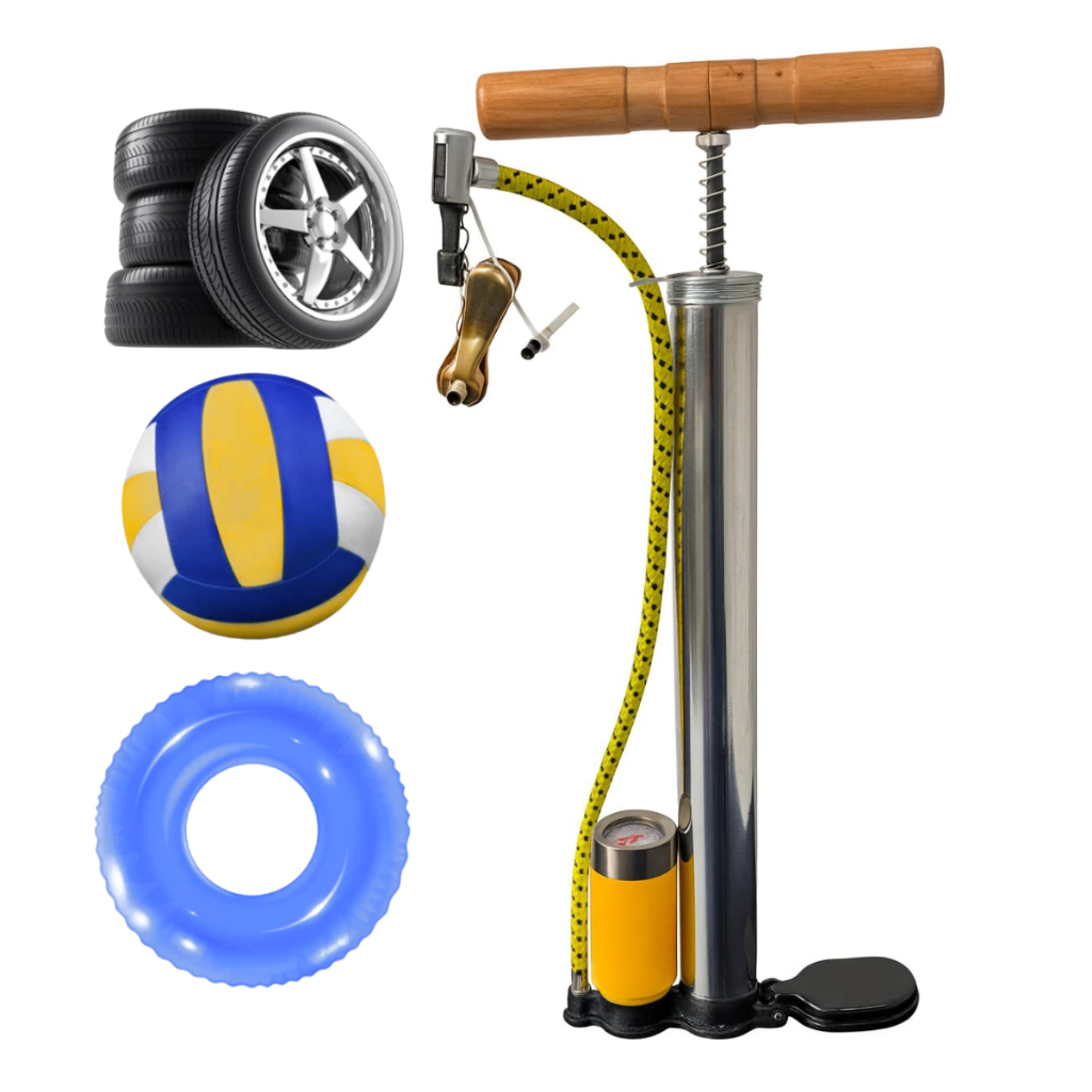 Bomba Ar Manual Manômetro Pneu Piscina Bicicleta Moto Carro Bola Colchão Portátil Alta Pressão em Oferta na Shopee