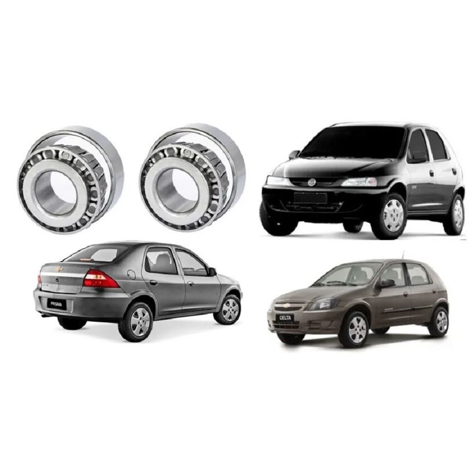 2 Rolamentos Lateral Coroa Caixa Satelite Câmbio GM Celta Prisma Corsa Astra Zafira Meriva Montana Agile Tigra N.32007X