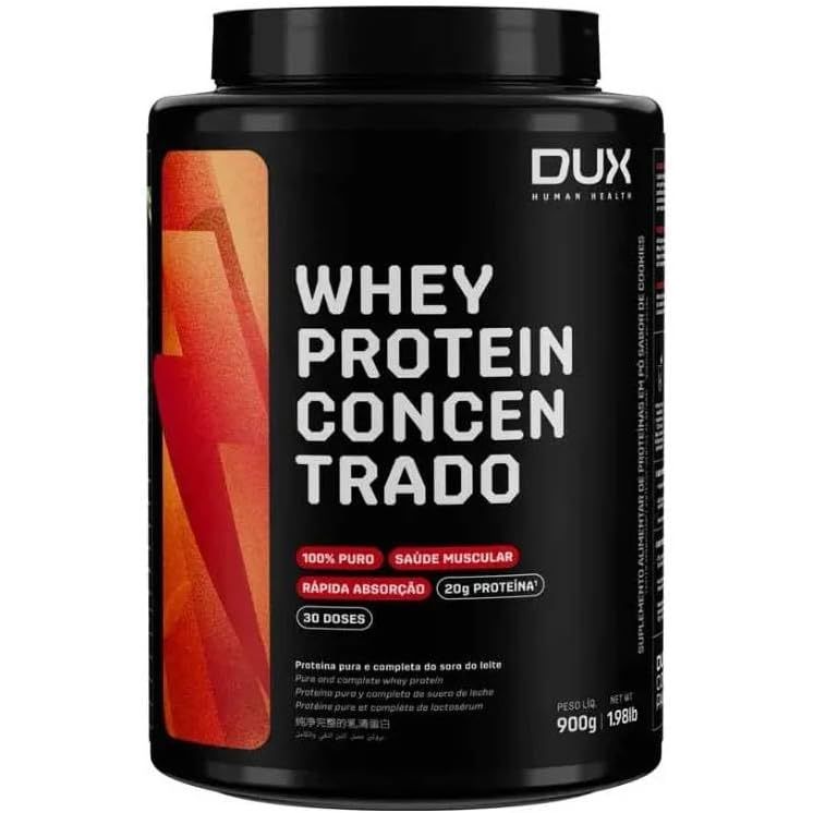 WHEY PROTEIN CONCENTRADO DUX NUTRITION - CAPPUCCINO - POTE 900G