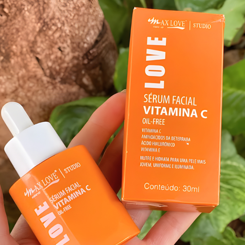Sérum Facial - Vitamina C Oil-Free Max Love – Ilumina, Protege & Hidrata com Textura Leve