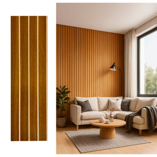 Kits Placas Painel Ripado 45x11 Premium em MDF Decoração Moderno Autocolante Fácil Instalação em Oferta na Shopee