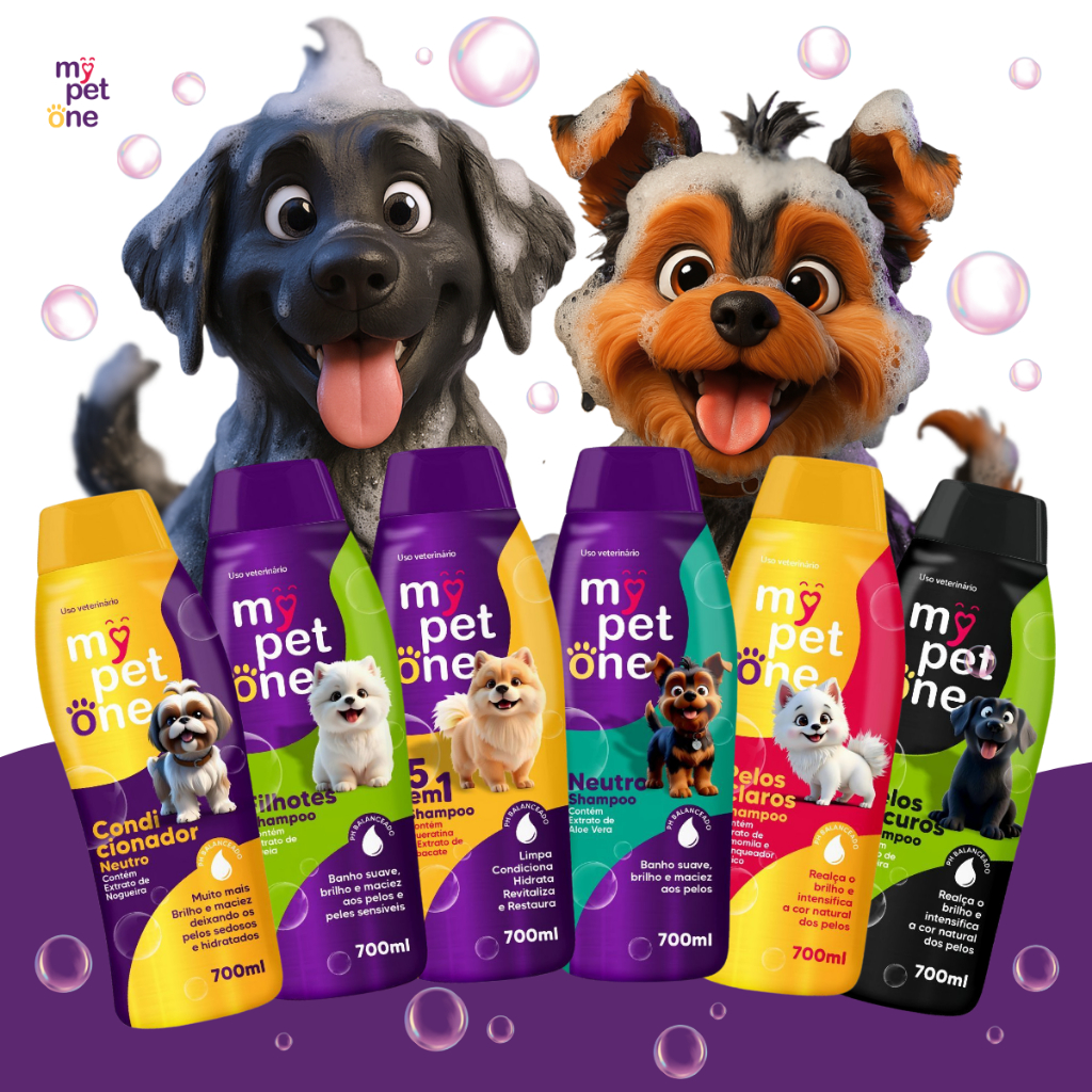 Shampoo e Condicionador para Cachorro e Gato Mypetone 700 ml - 1 Unidade ou Kit 2 Unidades em Oferta na Shopee