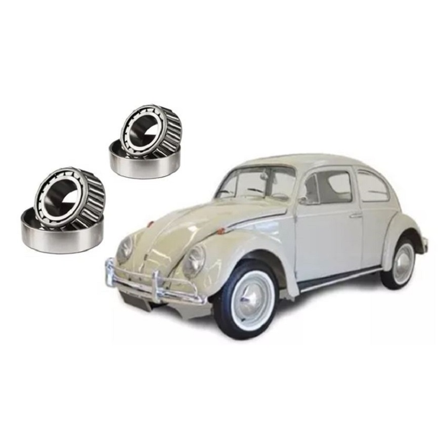 Kit C/ 2 Rolamentos p/ 1 Roda Dianteira Fusca c/roda 5 Furos Karmann Ghia TL Variant (FuscaD5Furos 30304 + 30305)