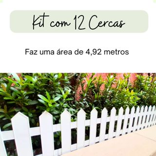 Kit com 12 Cercas Plásticas de Jardim Branca - Modelo Inglês. em Oferta na Shopee