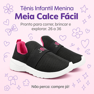 Tênis Infantil Para Menina Joy Kids – Conforto e Estilo Pronta Para Brincar Limpa Fácil - Compre já! em Oferta na Shopee
