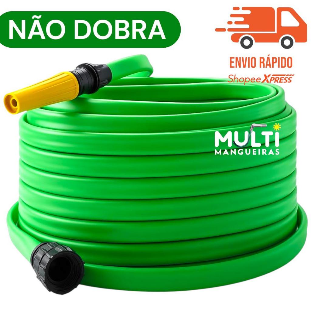 Mangueira Resistente Antitorção e Reforçada Verde para Jardim