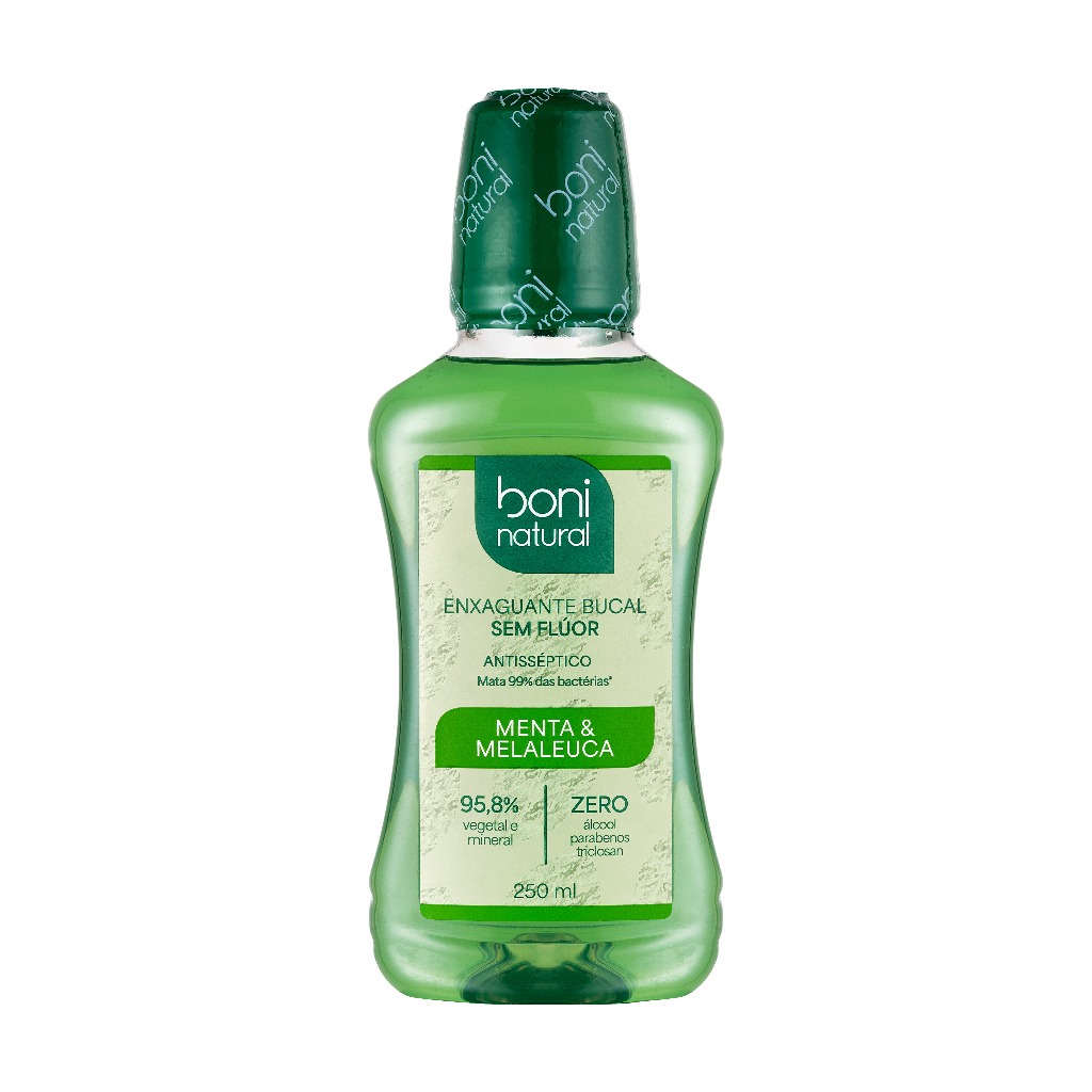 Enxaguante Bucal Menta e Melaleuca Boni Natural 250ML