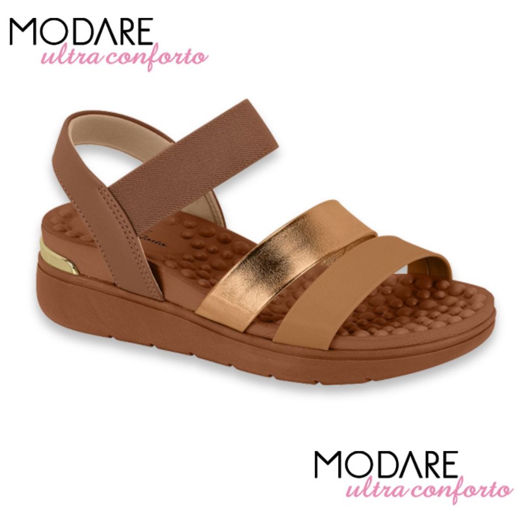 Sandalia Feminina Modare Ortopédico Esporão Massageador Conforto Elástico Ref: 7151.119 em Oferta na Shopee