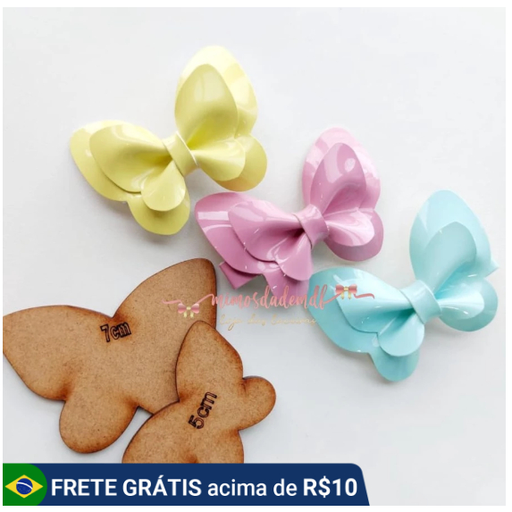 MOLDE MDF BORBOLETAS-KIT 3PEÇAS em Oferta na Shopee