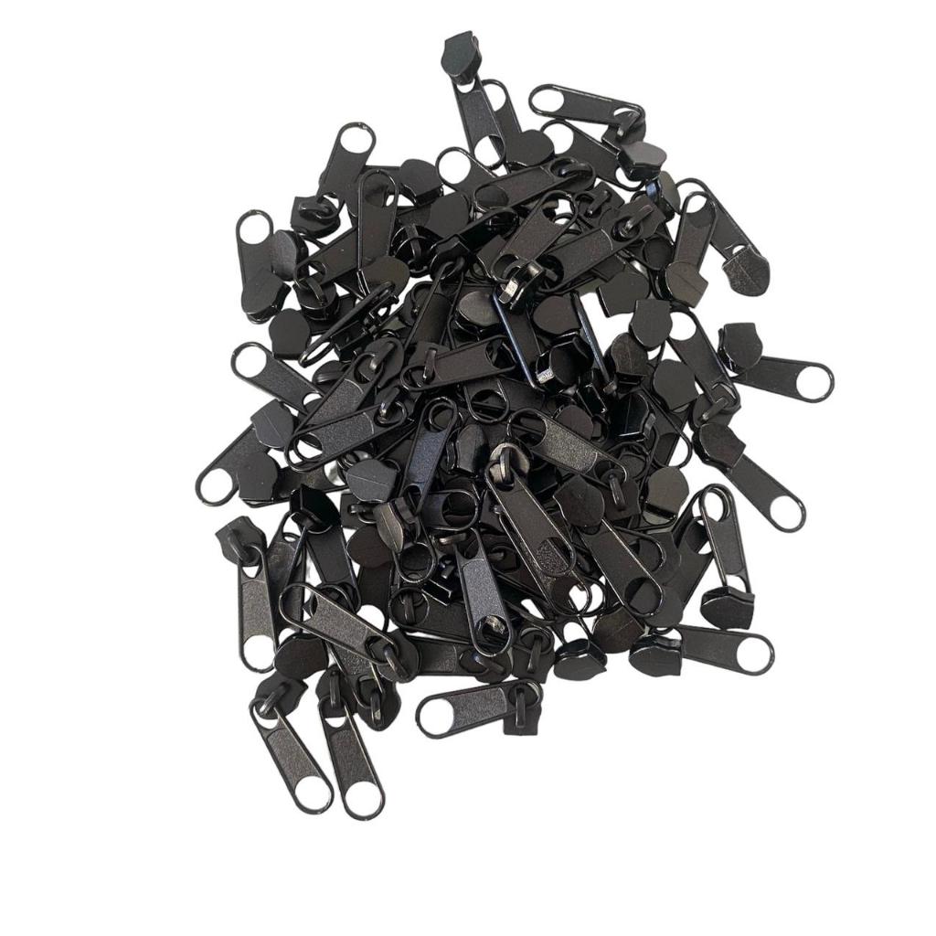 100 unidades Cursor Para Zíper Grosso N. 5 / 6 Bolsa Mochila Roupa em Oferta na Shopee