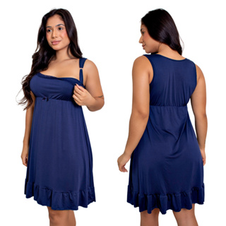 Camisola de Amamentação Grande Microfibra Fecho em Click Mamãe e Bebê em Oferta na Shopee