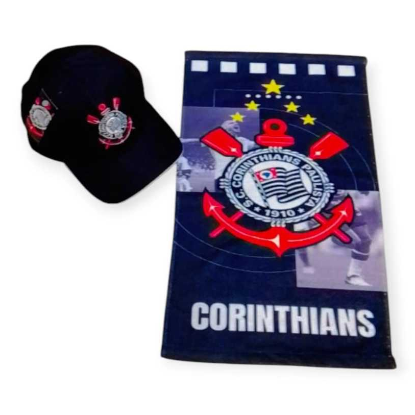 KIT TOALHA DE ROSTRO  MAIS BONÉ ABA CURVA  ADULTO TIMES DIFERENTES